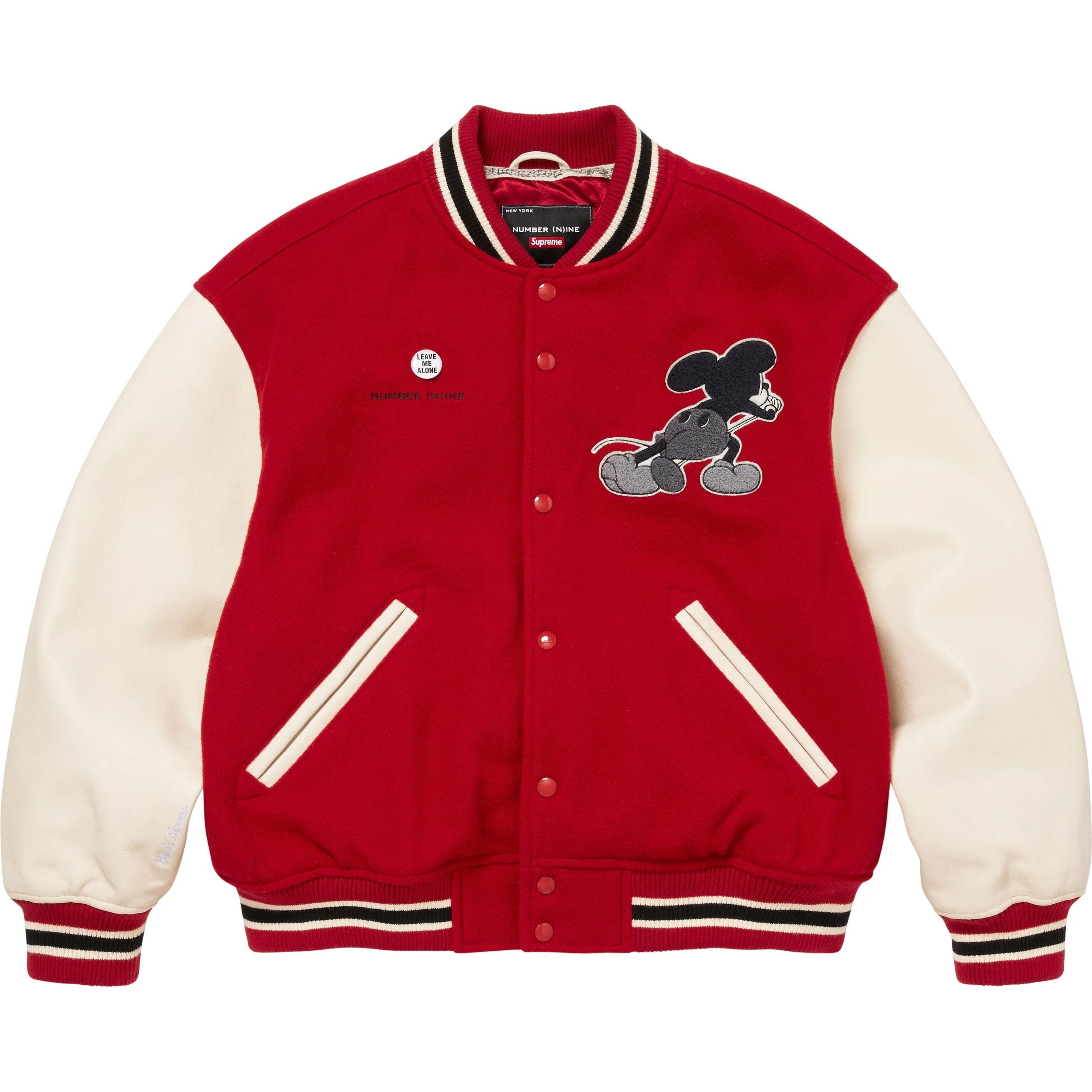 Supreme®/Number (N)ine®/Mickey Mouse Varsity Jacket view 2